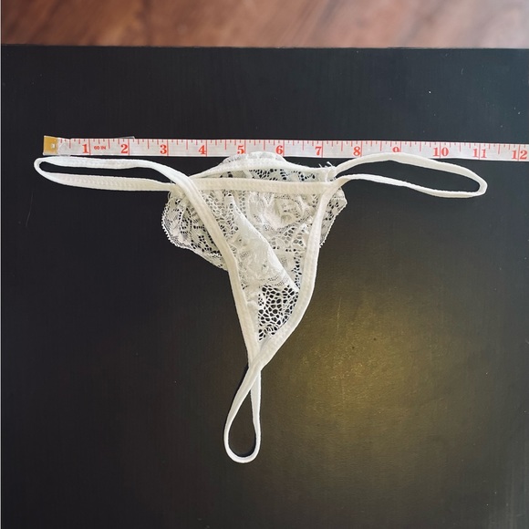 White Lingerie Set Lace Teddy Bodysuit Garter Matching Panties Size M NEW! - Picture 5 of 5